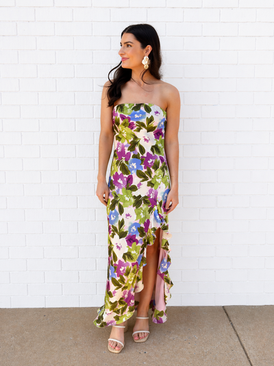 knee length dresses for ladies Nelai Strapless Maxi Dress main image 1