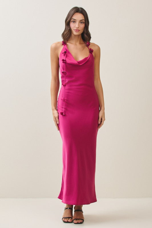 azalea pink dress Clothing : Maxi Dresses : 'Azalea' Soft Pink Velvet Corset Dress